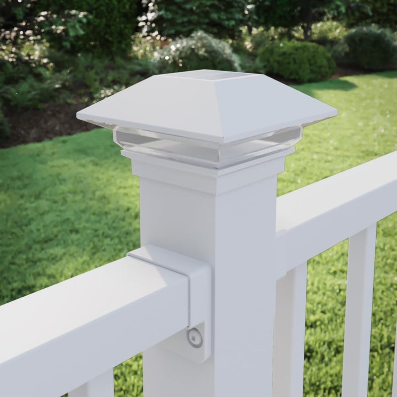 Deckorators Store 2-1/2 in. x 2-1/2 in. White Solar Post Cap - Image 1